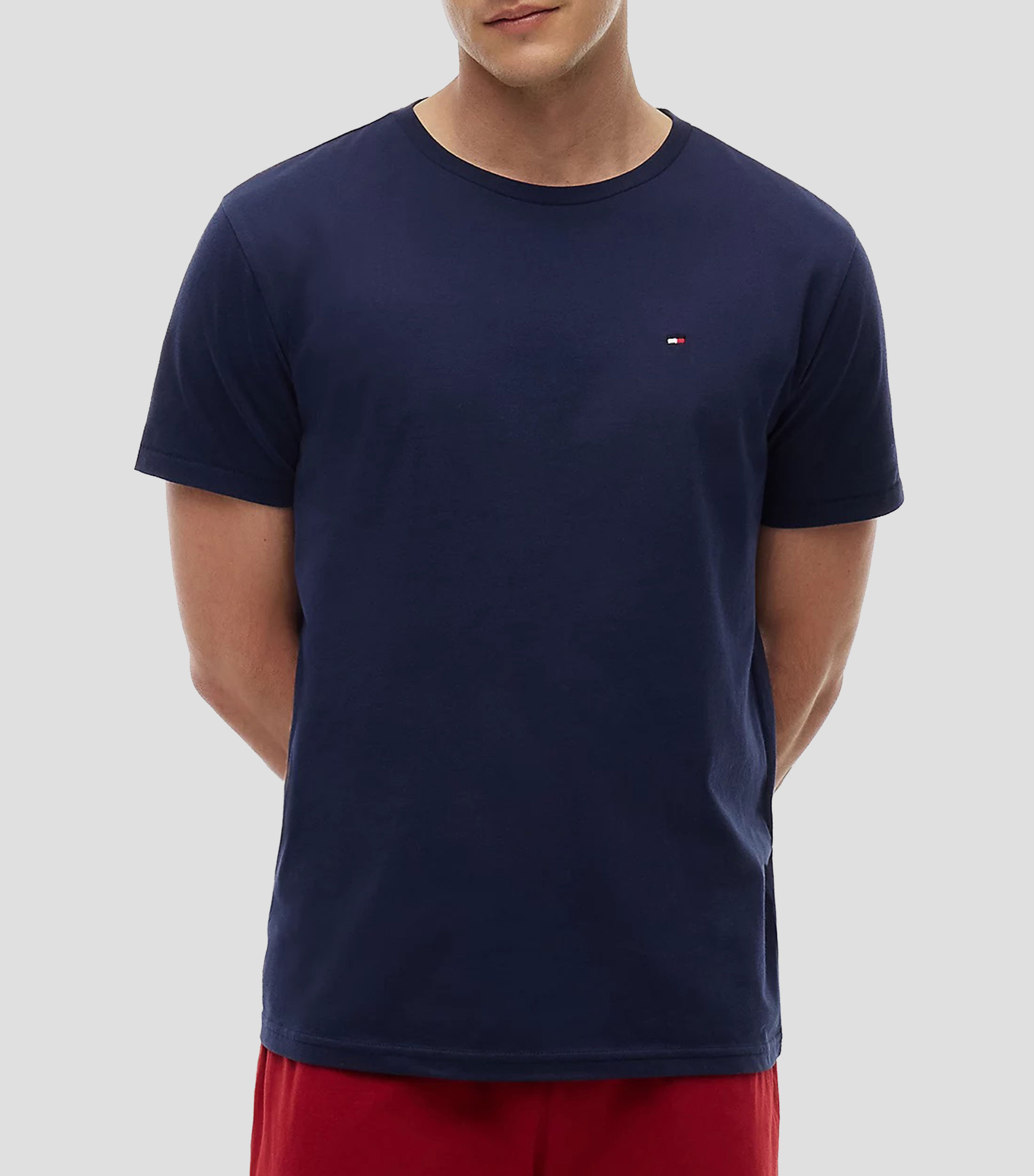 Playera cuello redondo manga corta lisa Hombre